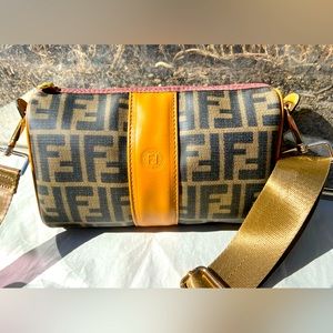 Beautiful Auth Fendi Zucca Crossbody